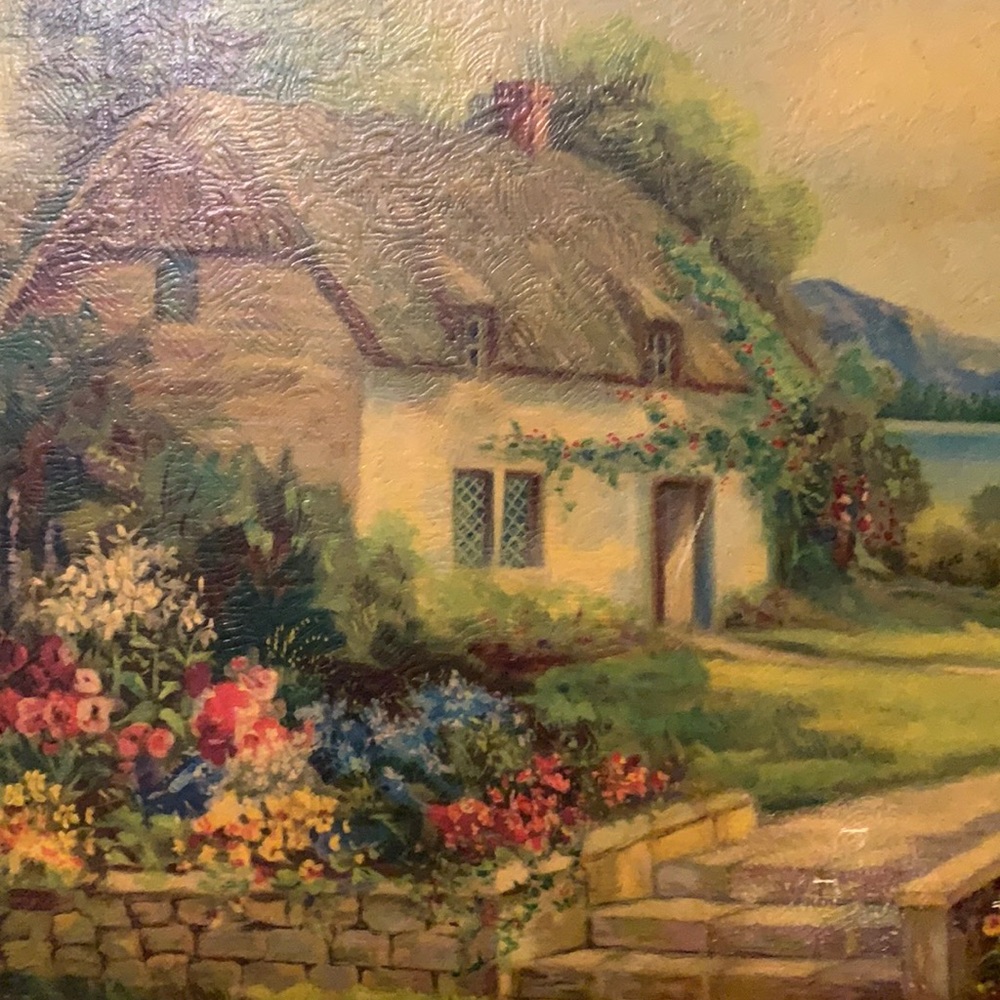 Vintage cottage painting